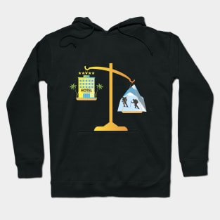 Mountain Holidays vs Beach Holidays Scales Hoodie